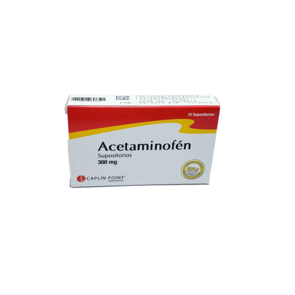 Acetaminofen 300mg supositorios (10 supositorios)