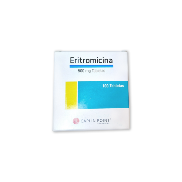 Eritromicina 500mg (100 tabletas)