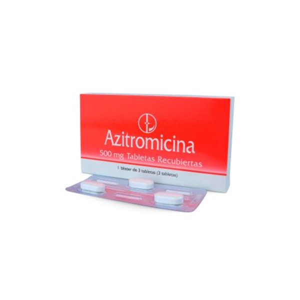 Acitromicina 500 mg (3 tabletas)