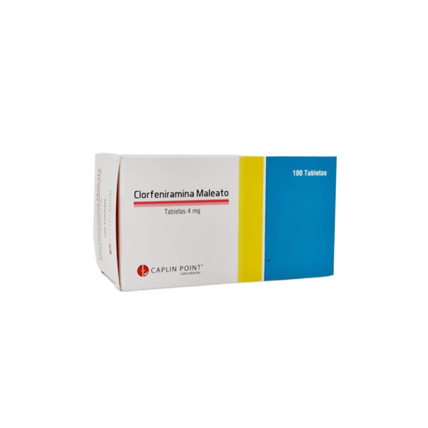 clorferinamina 4 mg  (100 tabletas)